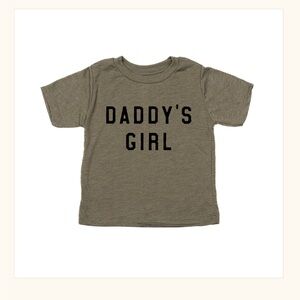 Aspen and Co Daddy's Girl (Black) - Kids Tee (Olive)